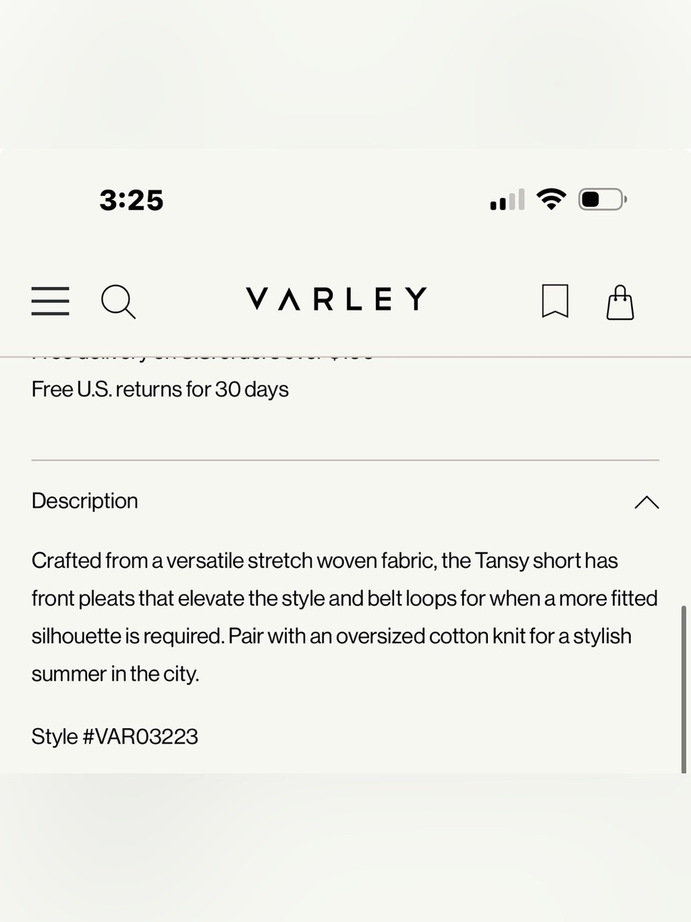 Varley Tansy Woven Shorts 3”, Color Apple Cinnamon - Picture 6 of 14